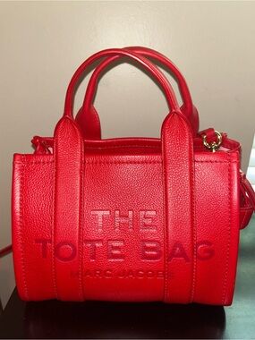 Marc Jacobs Red The Tote Bag Mini Satchel
